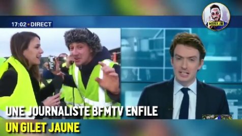 Une Journaliste De Bfm Tv Enfile Un Gilet Jaune Le Journaliste En Plateau Coupe Le Direct Agoravox Tv